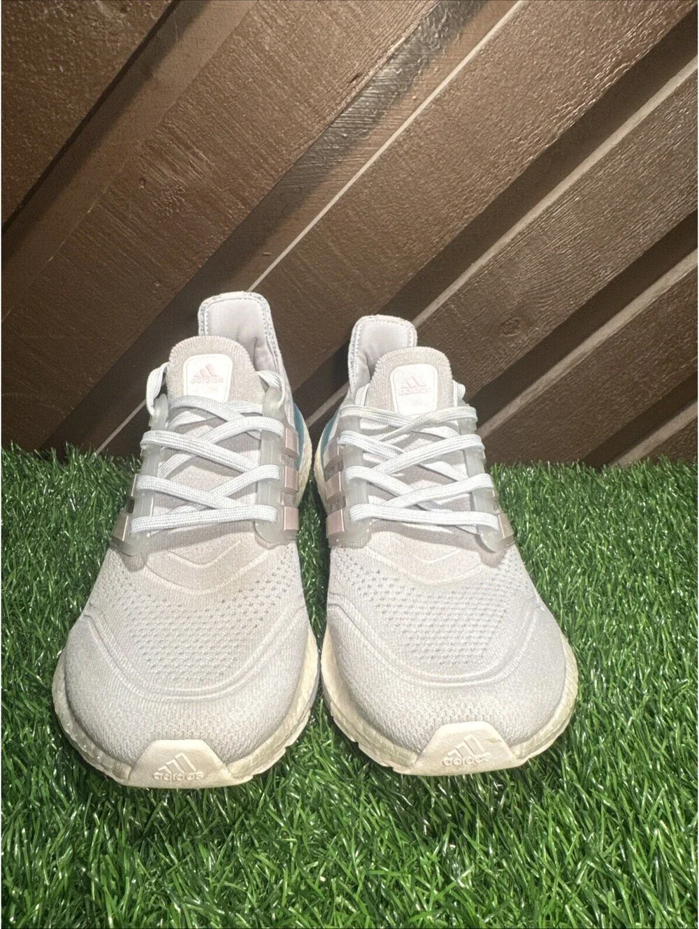 Size 8.5 - Adidas UltraBoost 21 Halo Blue Fresh Candy W